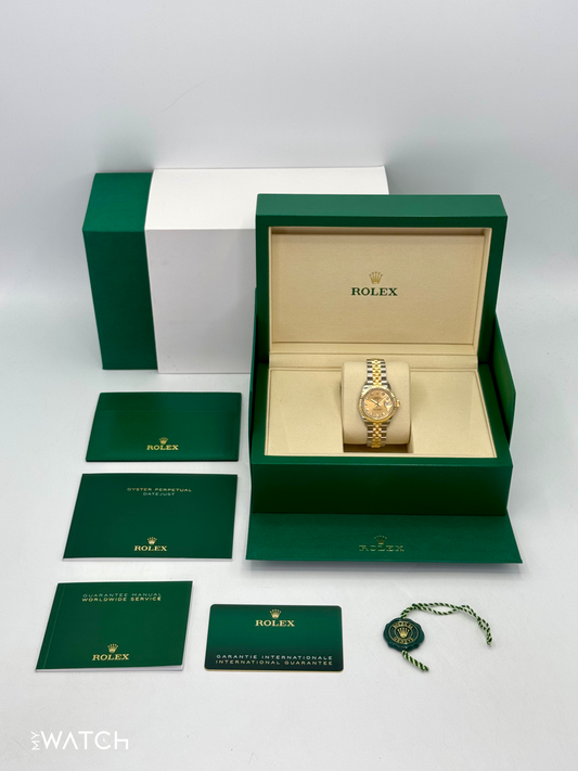 NEW 2025 Rolex Lady Datejust 28mm 279173 Jubilee Champagne Diamond Dial - MyWatchLLC