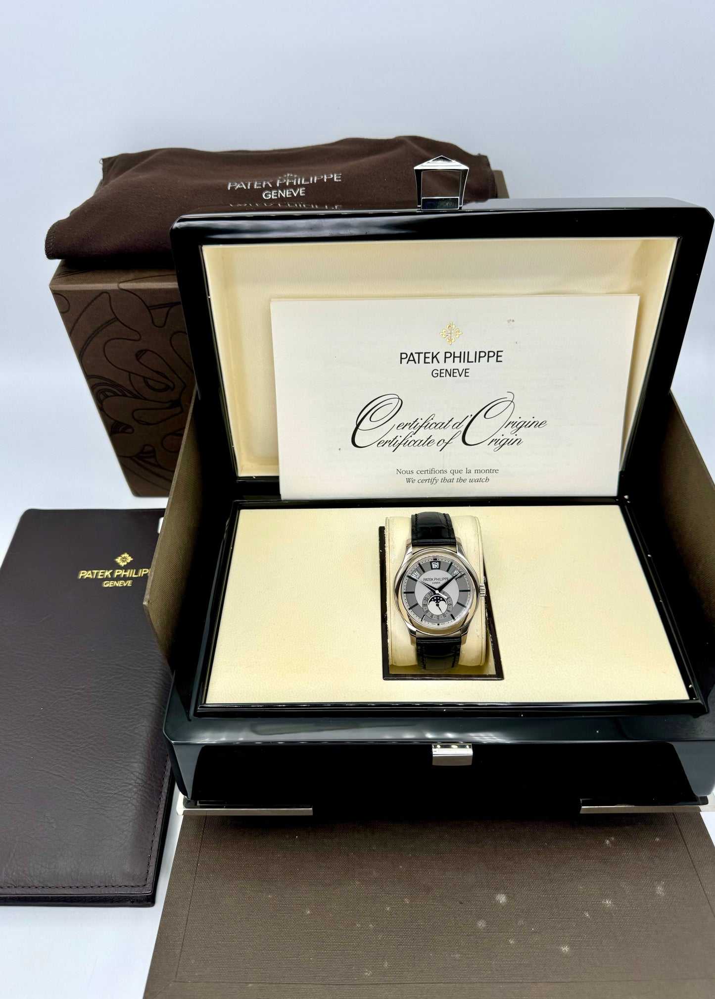 2012 Patek Philippe Annual Calander 40mm 5205G White Gold Grey Dial - MyWatchLLC