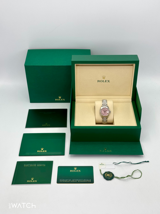 NEW 2025 Rolex Lady Datejust 28mm 279174 Stainless Steel Jubilee Pink Dial - MyWatchLLC