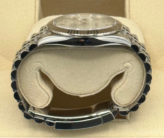 2018 Rolex Datejust 41mm Stainless Steel White MOP Diamond Dial - MyWatchLLC