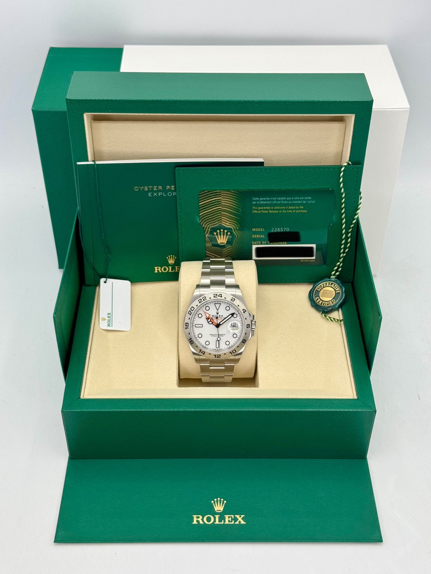 NEW 2025 Rolex Explorer II 42mm 226570 Polar White Dial - MyWatchLLC