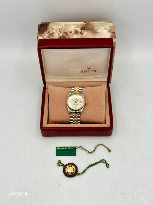 1987 Rolex Datejust 36mm 16013 Two-Tone Jubilee Ivory Anniversary Dial