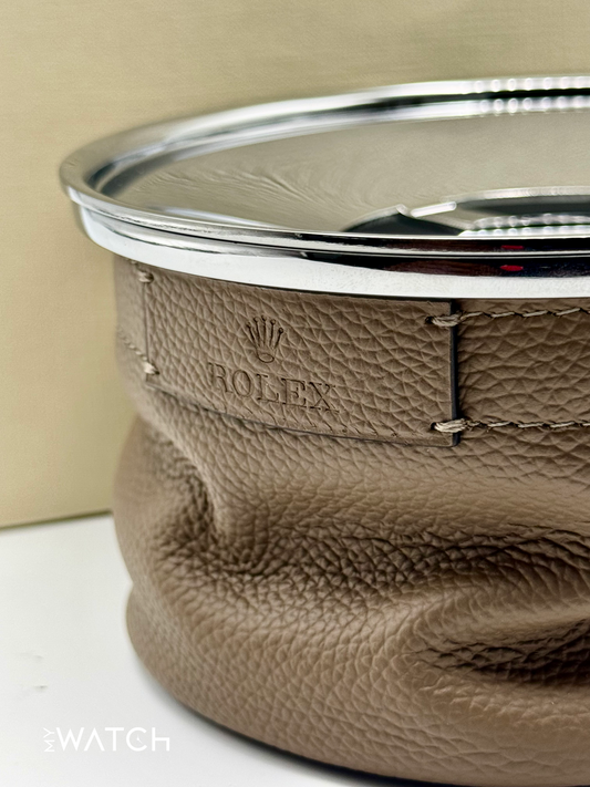 Rolex Brown Leather Ashtray - MyWatchLLC