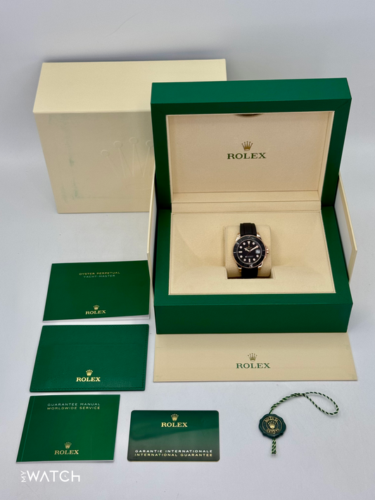 NEW 2025 Rolex Yacht-Master 37mm 268655 Rose Gold Black Dial - MyWatchLLC