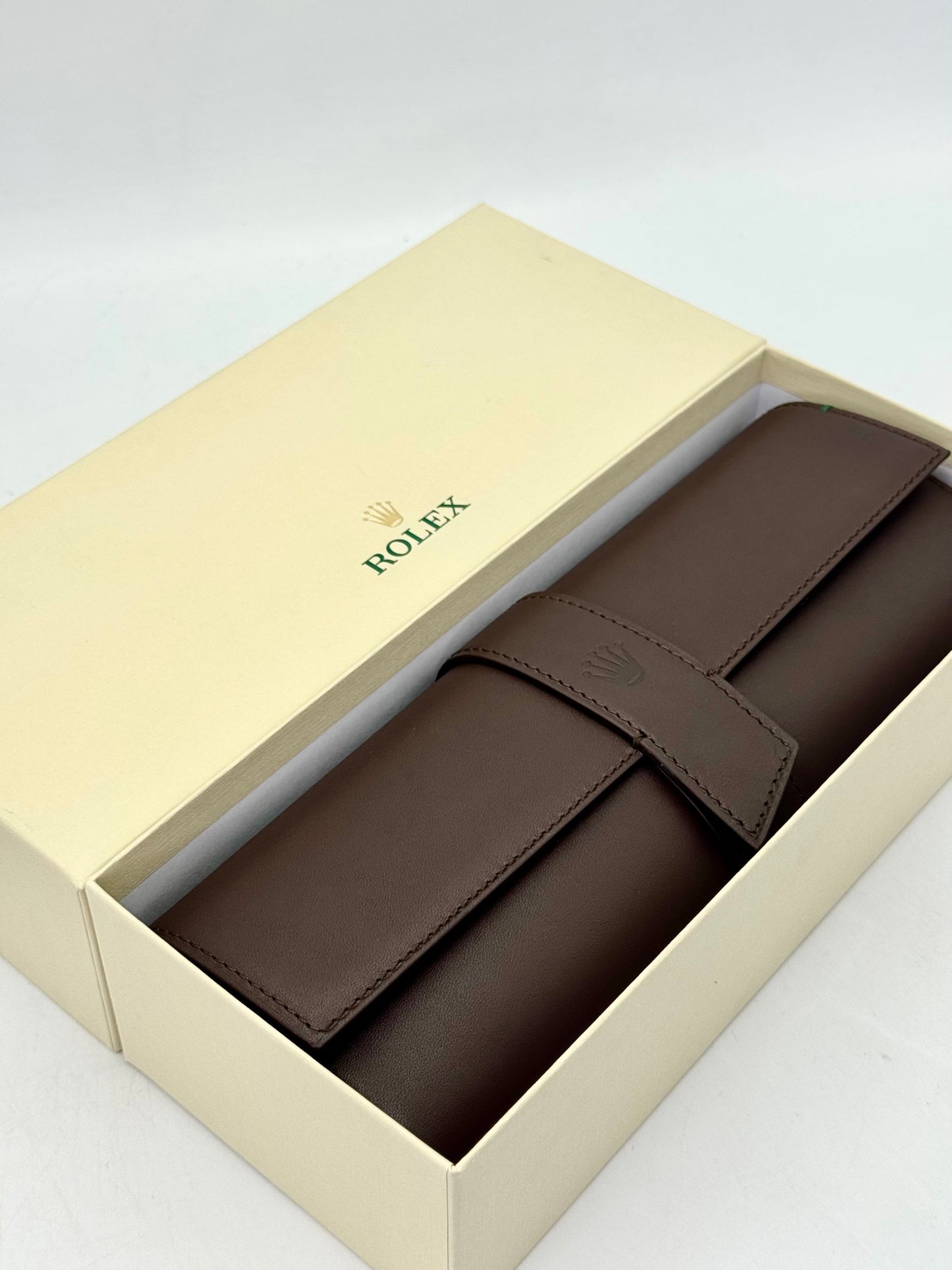 Rolex Leather Three Watch Roll Travel Case - MyWatchLLC