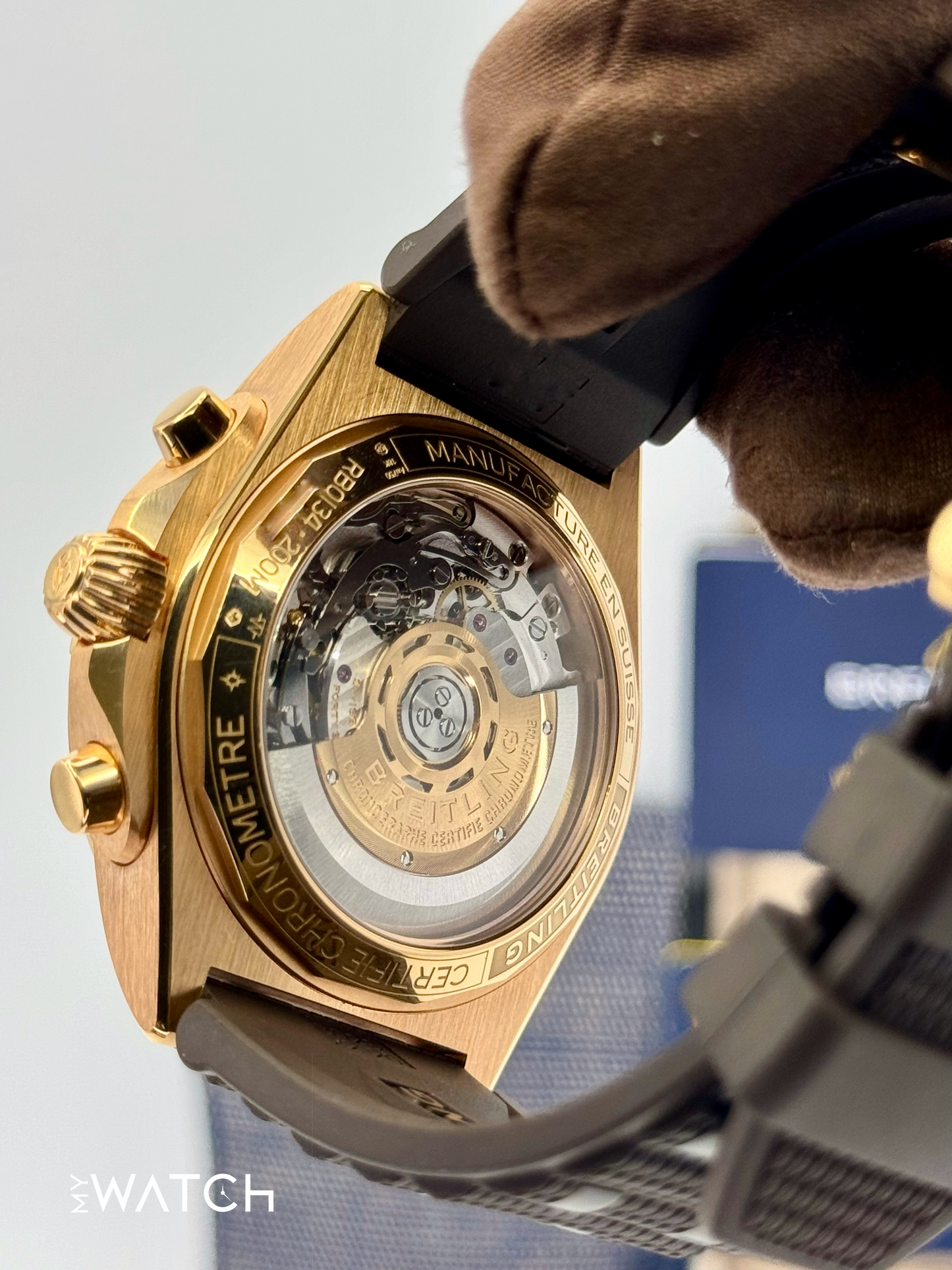 2023 Breitling Chronomat B01 42mm RB0134 Red Gold Grey Dial - MyWatchLLC