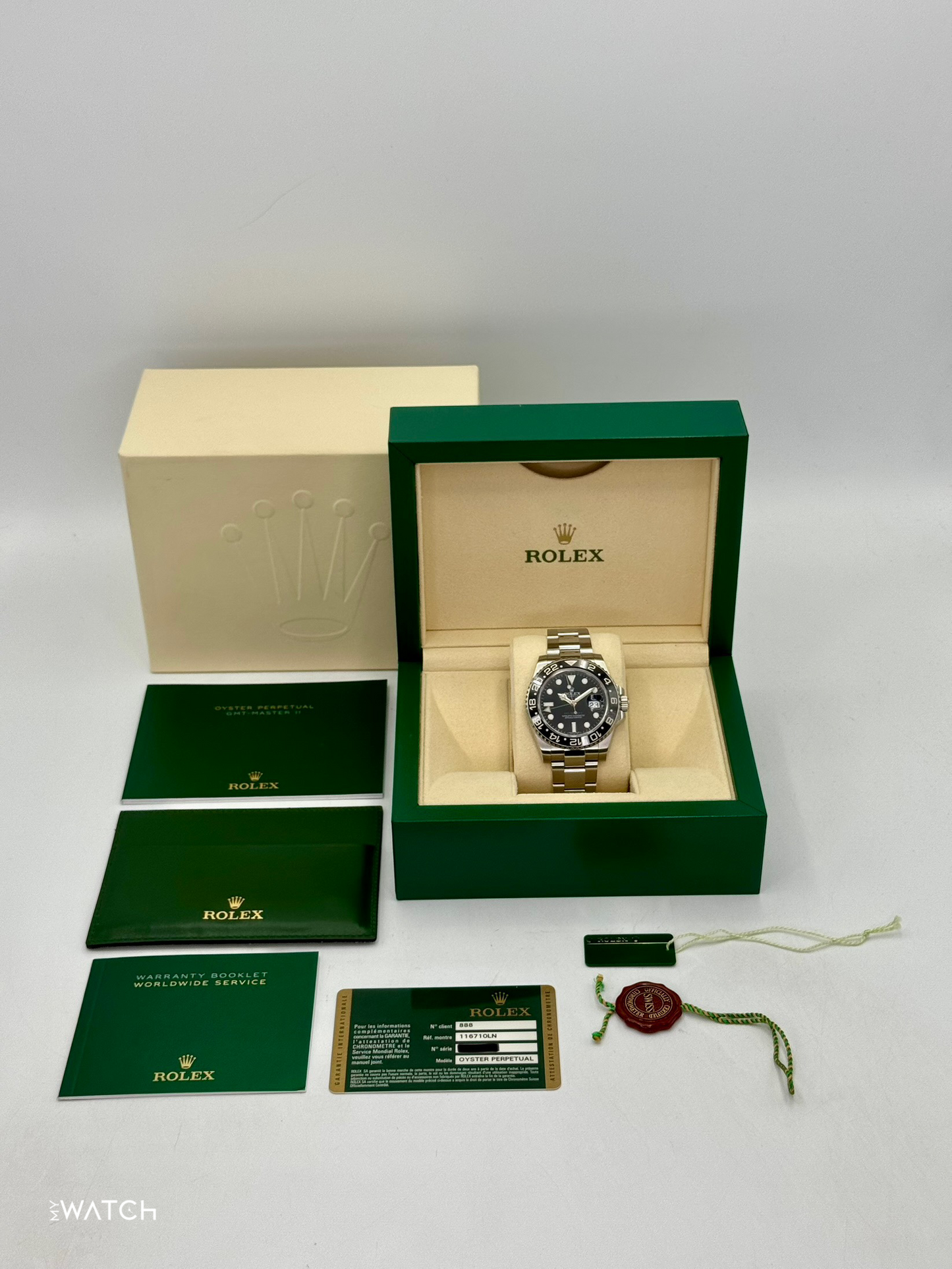 2011 Rolex GMT-Master II 40mm 116710LN Stainless Steel Black Dial