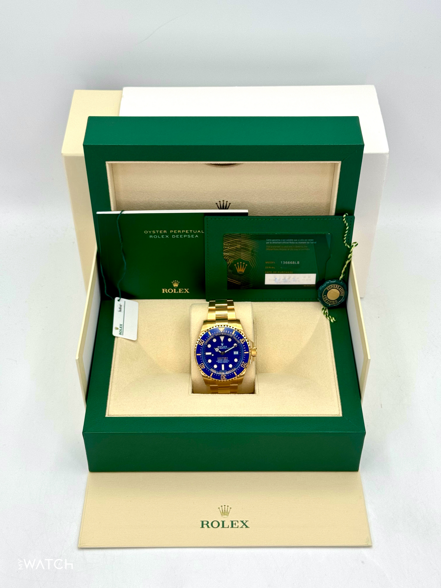 NEW 2025 Rolex Deepsea 44mm 136668LB Yellow Gold Blue Dial (STICKERED) - MyWatchLLC