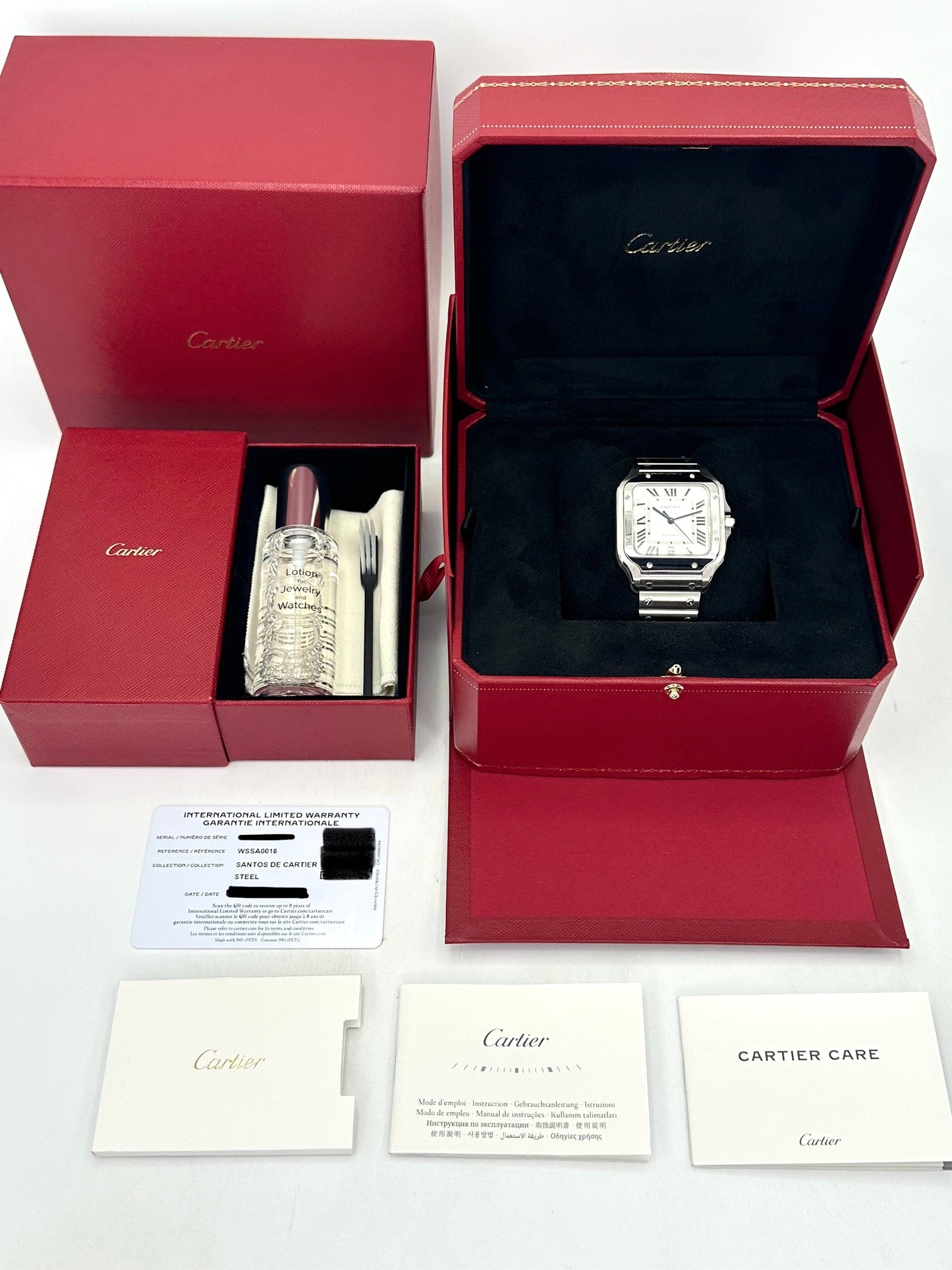 2023 Santos De Cartier 39.8mm WSSA0018 Stainless Steel White Dial - MyWatchLLC