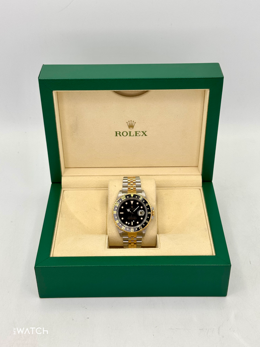 1988 Rolex GMT-Master II 40mm 16713 Two-Tone Jubilee Black Dial - MyWatchLLC