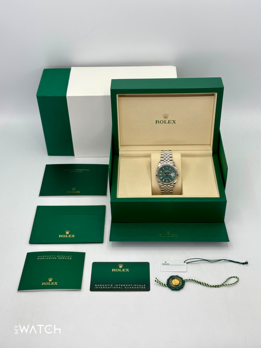 NEW 2025 Rolex Datejust 36mm 126234 Jubilee Green Dial - MyWatchLLC