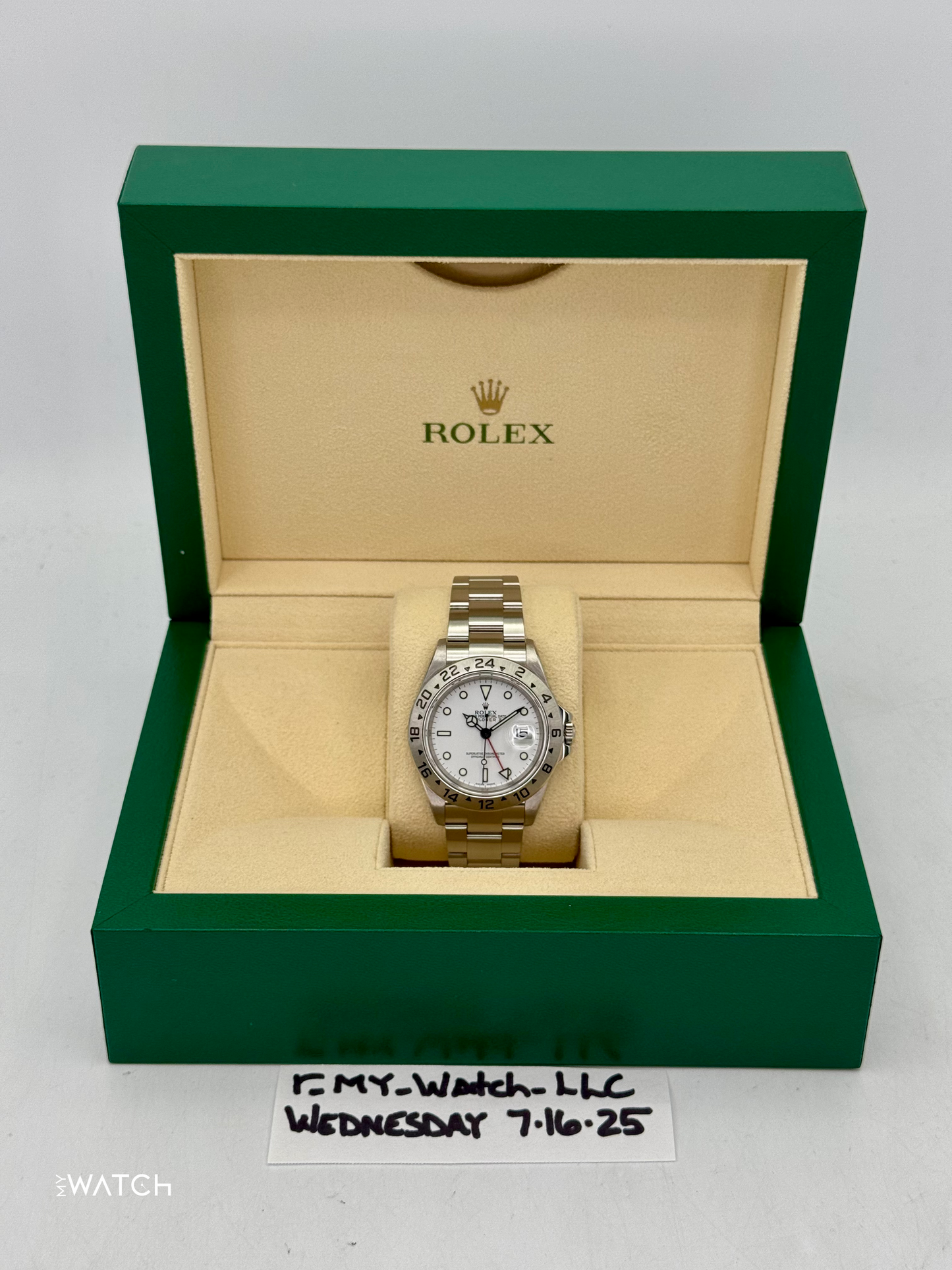 2006 Rolex Explorer II 40mm 16570 Stainless Steel Polar White Dial - MyWatchLLC