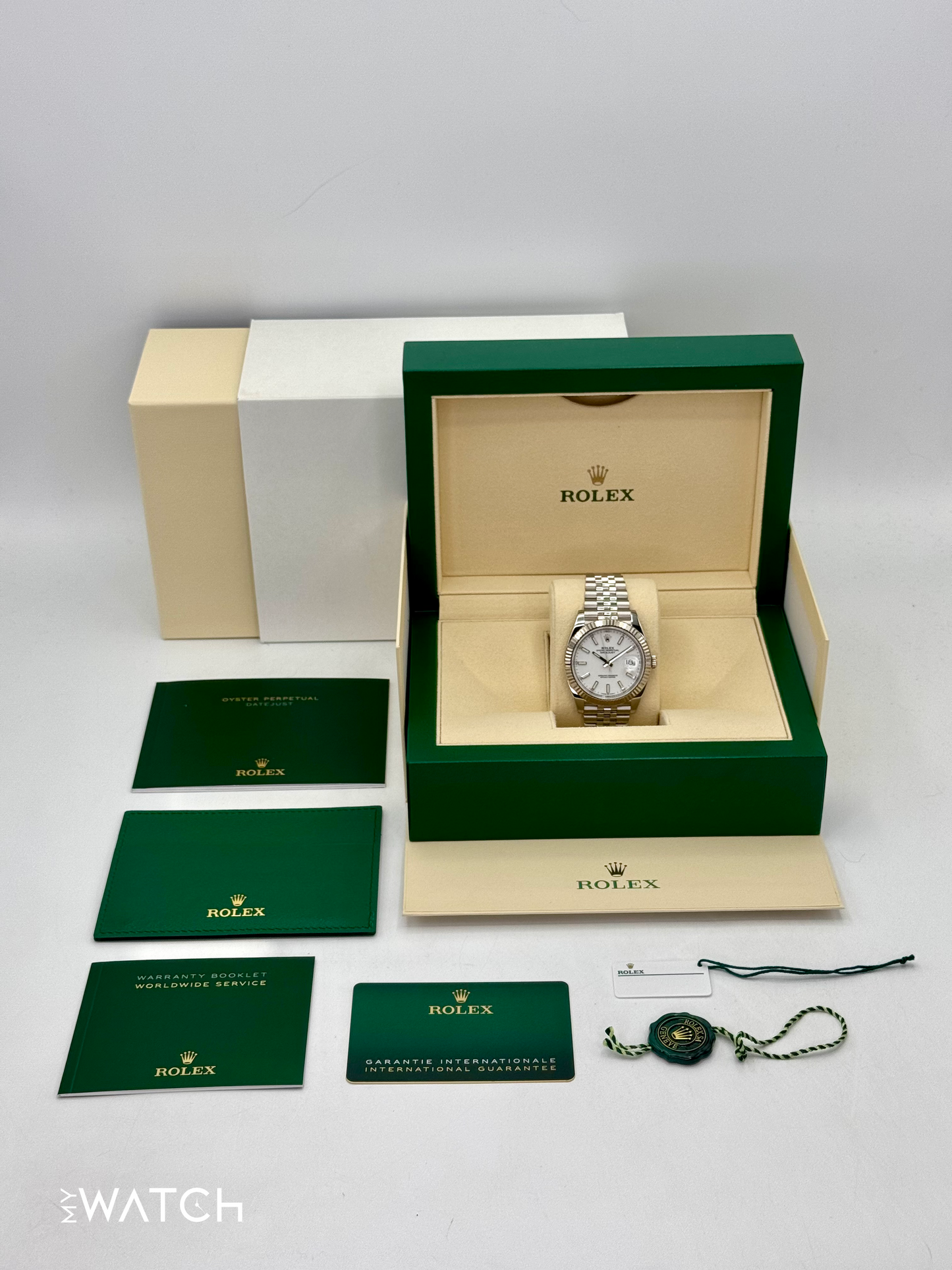 2021 Rolex Datejust 41mm 126334 Stainless Steel Jubilee White Dial - MyWatchLLC