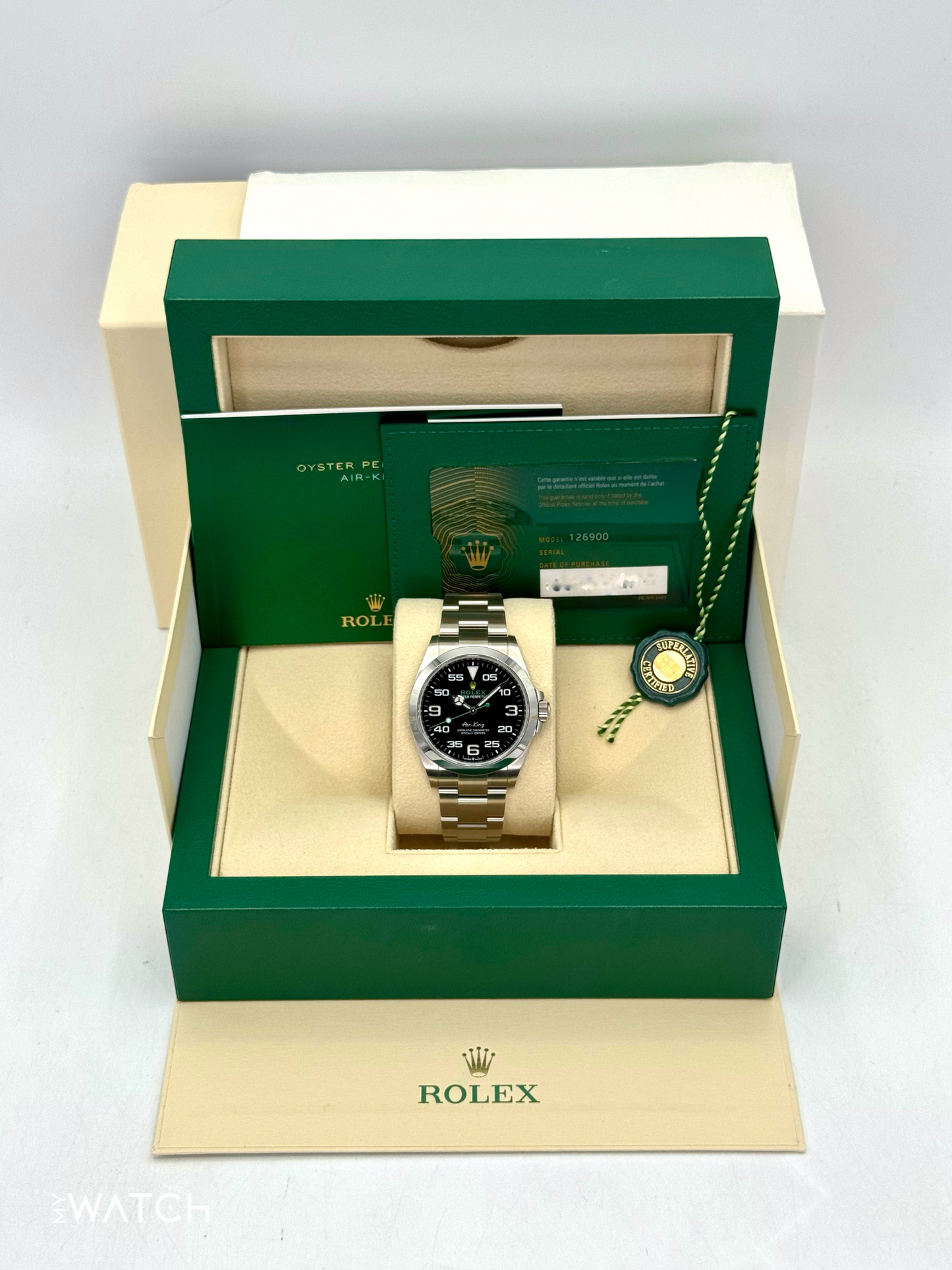 NEW 2024 Rolex Air-King 40mm 126900 Stainless Steel Black Dial - MyWatchLLC