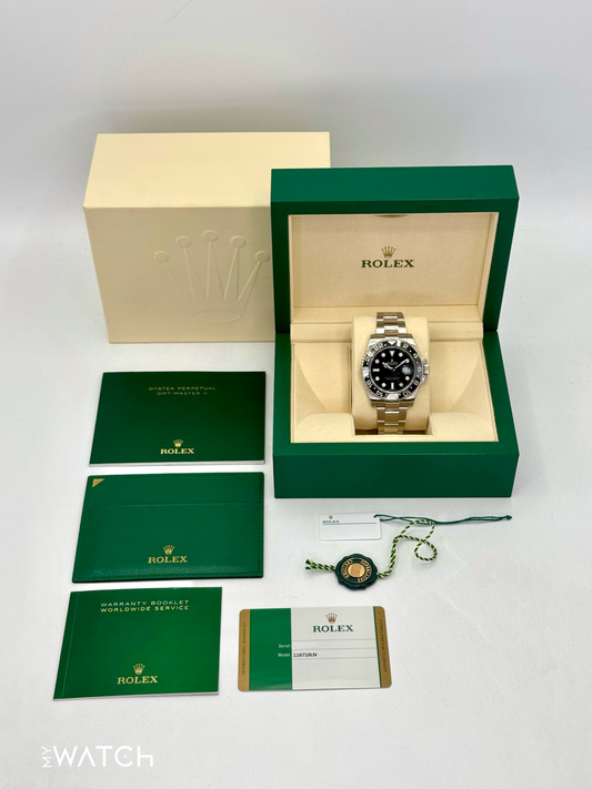 2018 Rolex GMT-Master II 40mm 116710LN Stainless Steel Black Dial - MyWatchLLC