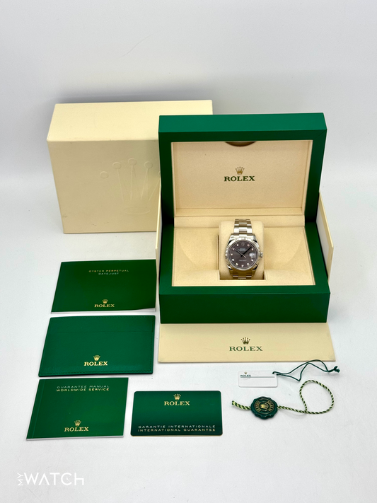2022 Rolex Datejust 41mm 126334 Stainless Steel Oyster Rhodium Diamond Dial - MyWatchLLC