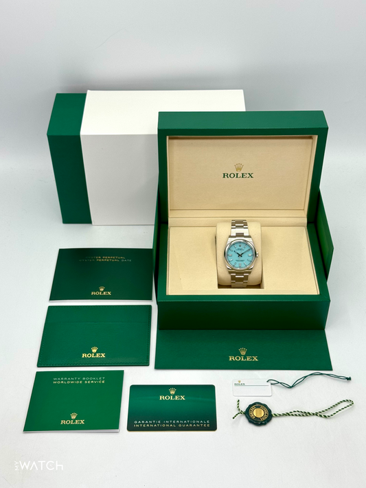 NEW 2025 Rolex Oyster Perpetual 36mm 126000 Tiffany Blue Dial - MyWatchLLC