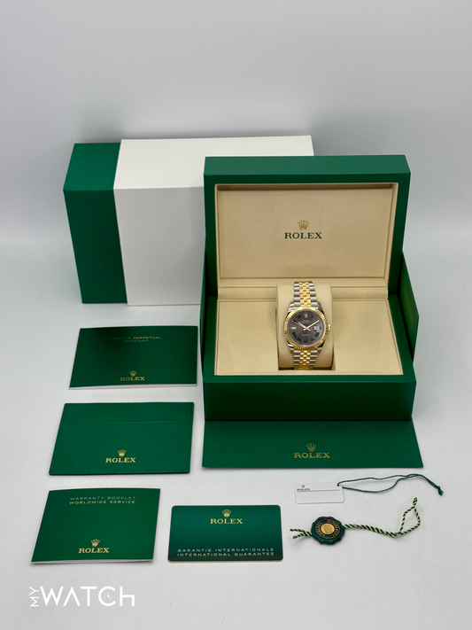 NEW 2025 Rolex Datejust 41mm 126333 Two-Tone Jubilee Wimbledon Dial - MyWatchLLC