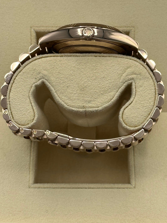 2021 Rolex Day-Date 40mm 228235 Rose Gold Sundust Roman Numeral Dial - MyWatchLLC