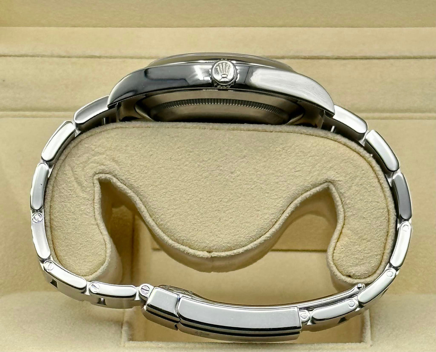 2017 Oyster Perpetual 39mm 114300 Stainless Steel Grey Stick Dial - MyWatchLLC