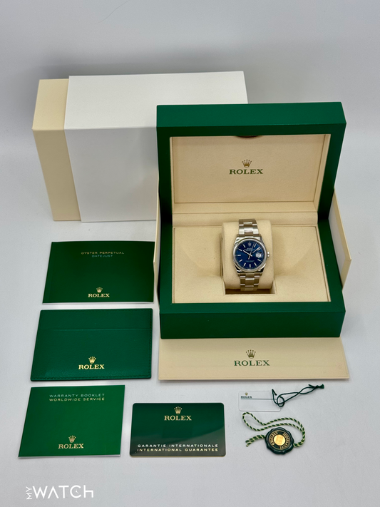 NEW 2025 Rolex Datejust 36mm 126200 Stainless Steel Oyster Blue Dial - MyWatchLLC
