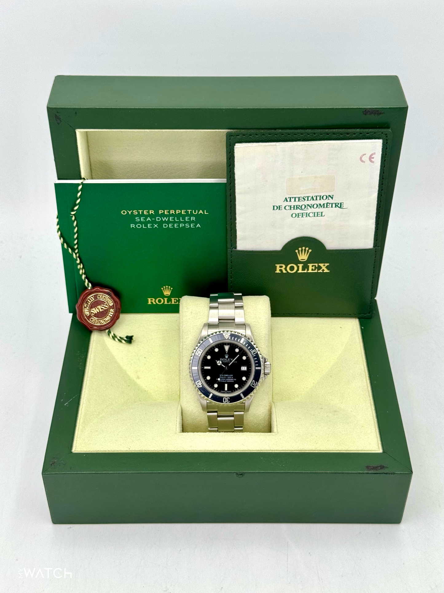 2000 Rolex Sea-Dweller 40mm 16600 Stainless Steel Black Dial - MyWatchLLC