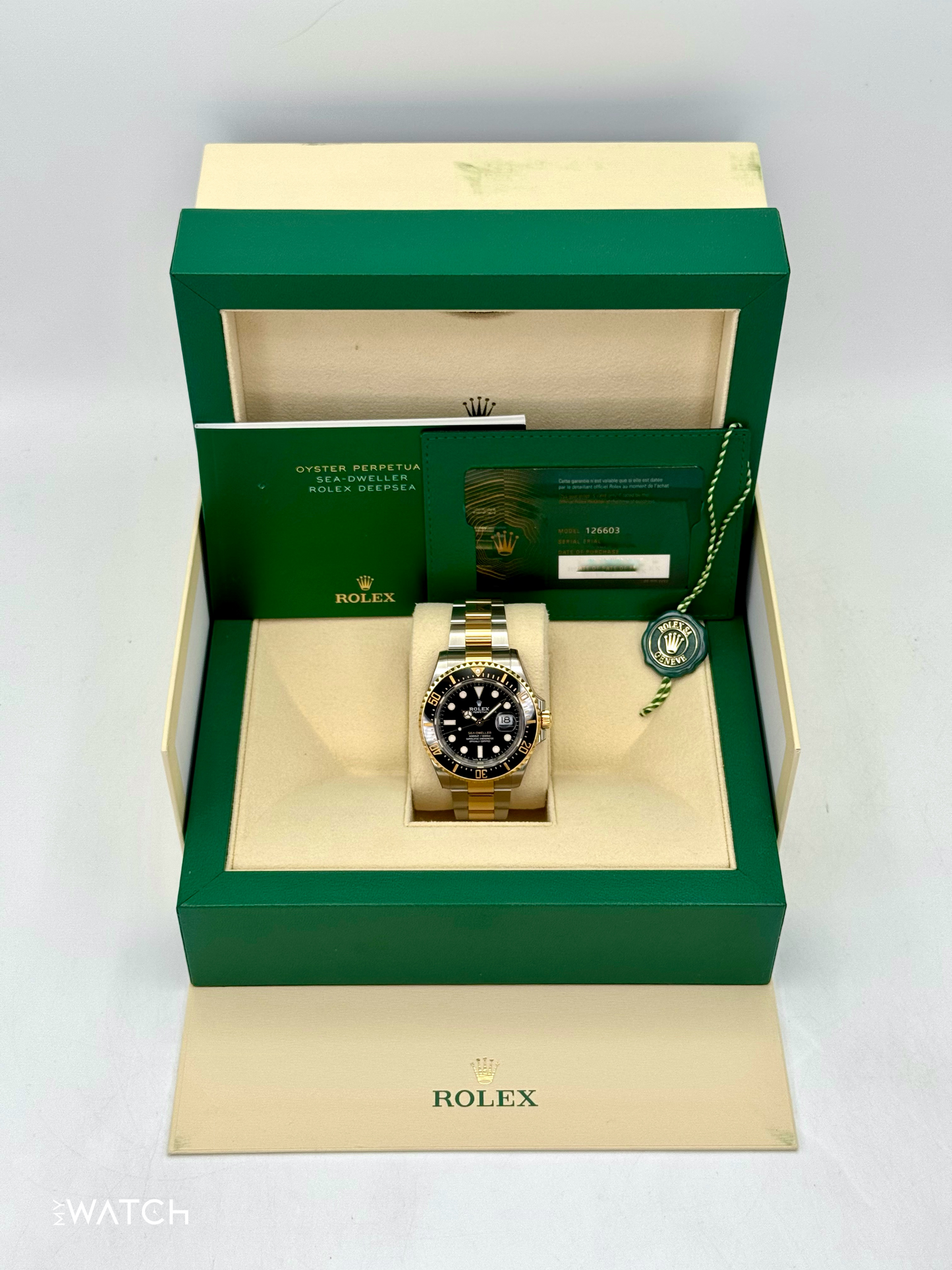 2023 Rolex Sea-Dweller 43mm 126603 Two-Tone Black Dial - MyWatchLLC