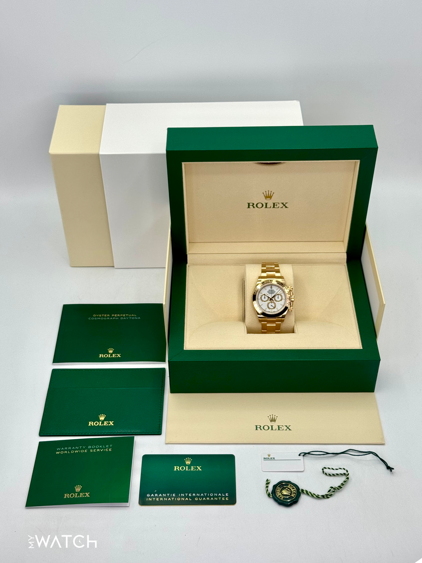 NEW 2025 Rolex Daytona 40mm 126508 18K Yellow Gold White Dial - MyWatchLLC