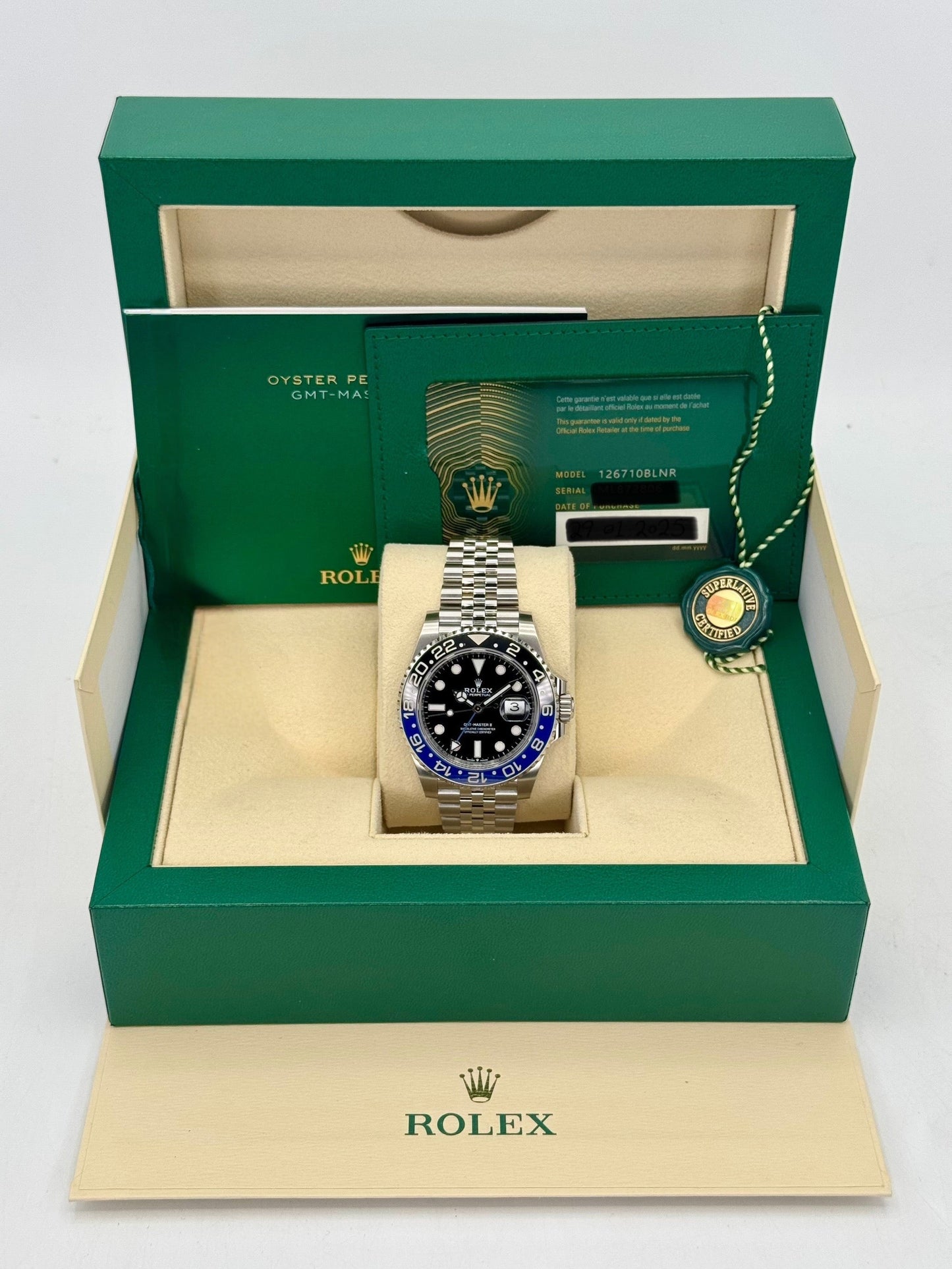 2025 Rolex GMT-Master II "Batgirl" 40mm 126710BLNR Jubilee - MyWatchLLC