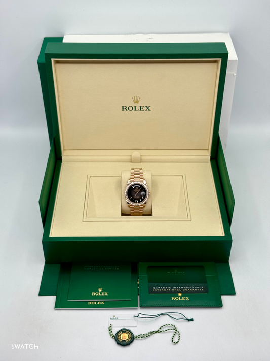 NEW 2025 Rolex Day-Date 40mm 228345RBR Rose Gold Slate Ombre Dial - MyWatchLLC