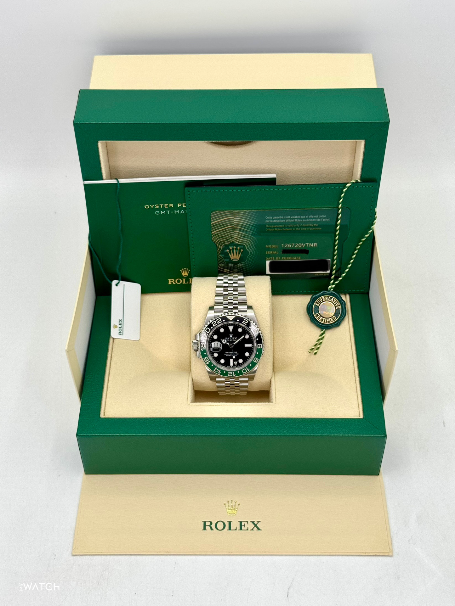 2022 Rolex GMT-Master II "Sprite" 40mm 126720VTNR Jubilee - MyWatchLLC