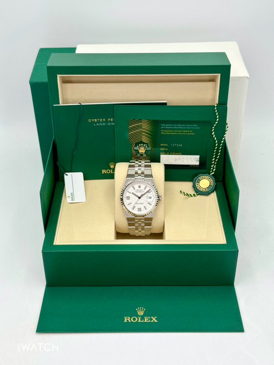 NEW 2025 Rolex Land-Dweller 40mm 127334 Stainless Steel Jubilee White Dial - MyWatchLLC