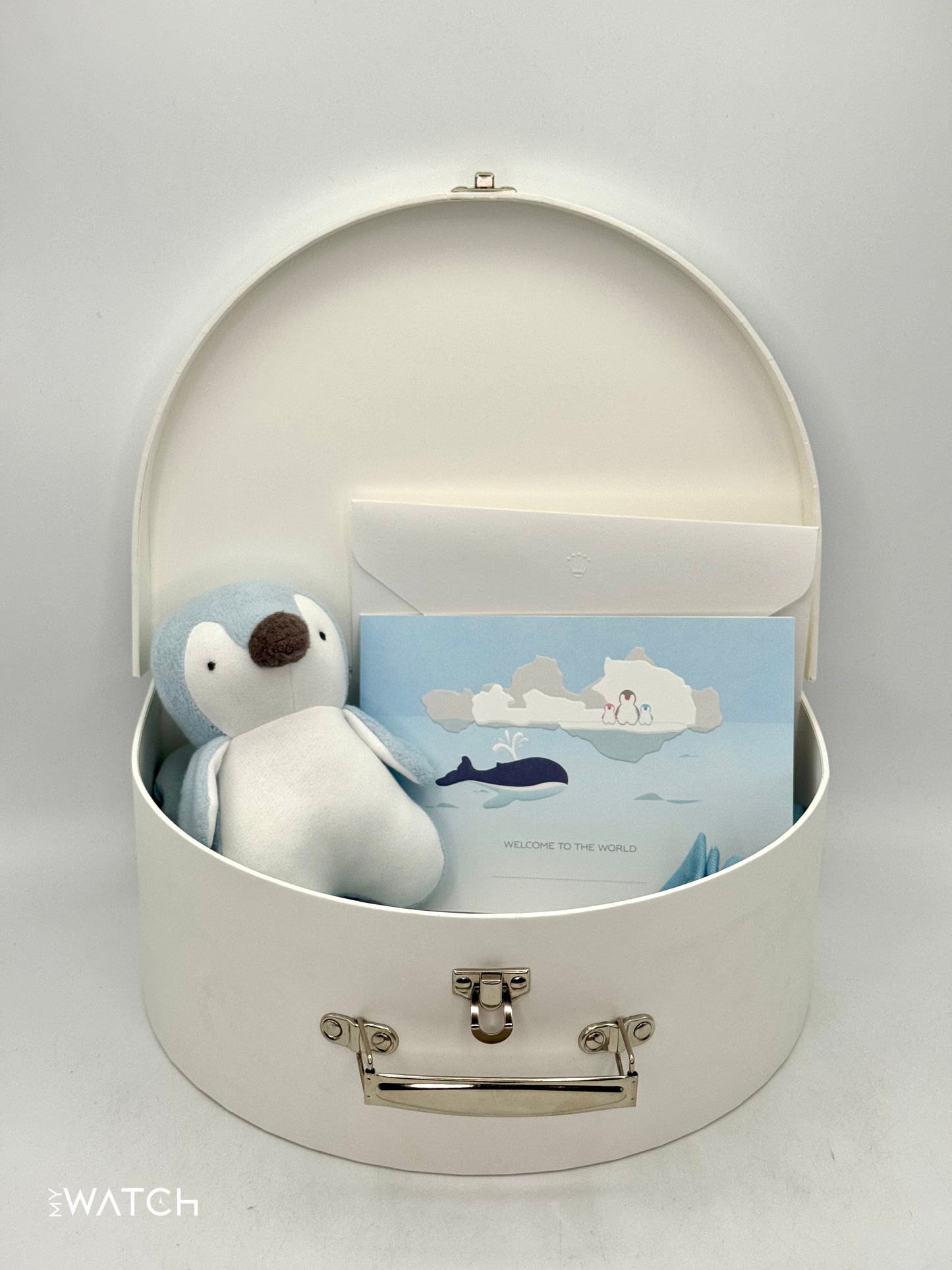 NEW Rolex Plush Penguin Toy and Blanket Set - Blue - MyWatchLLC