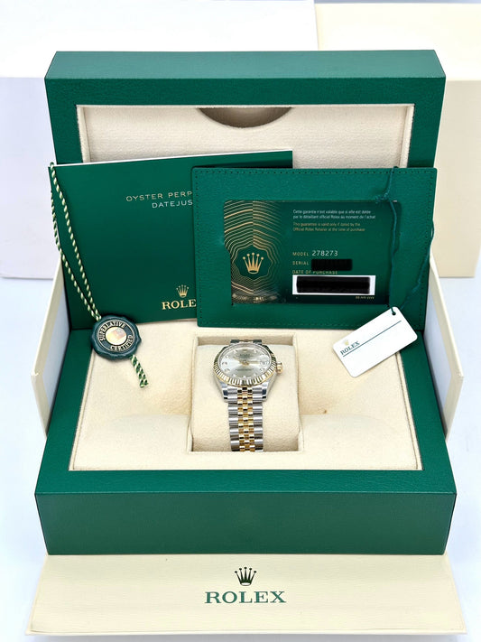 NEW 2024 Rolex Lady Datejust 31mm 278273 Two-Tone Silver Diamond Dial - MyWatchLLC