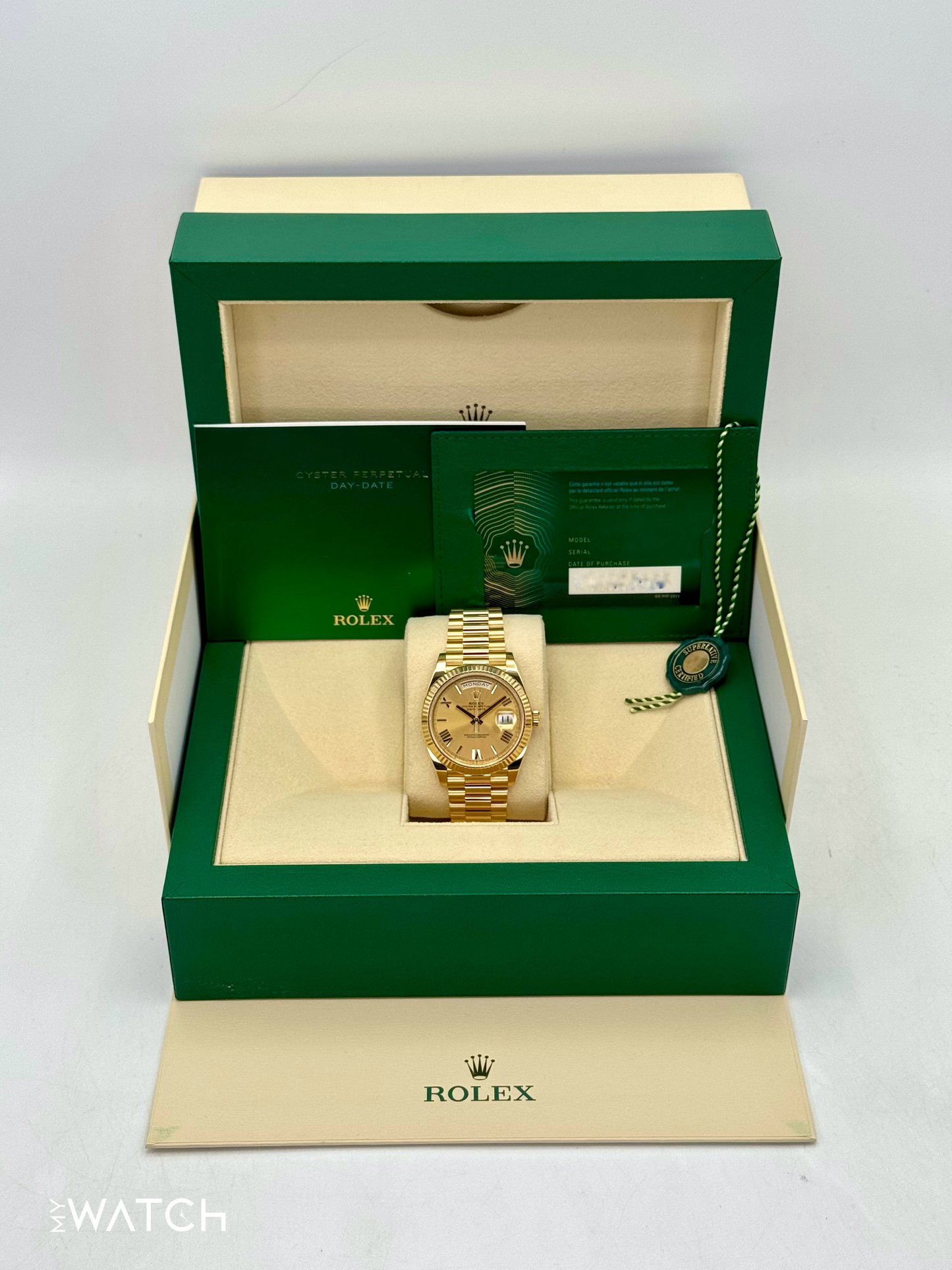 2022 Rolex Day-Date 40mm 228238 Presidential Champagne Dial - MyWatchLLC