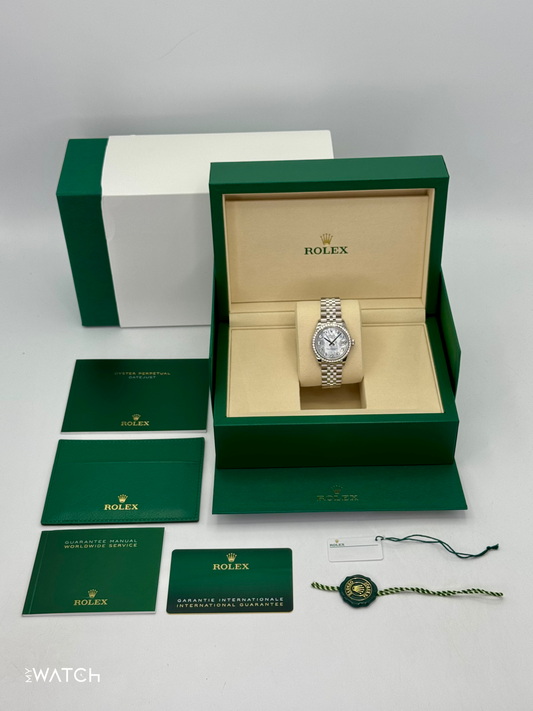 NEW 2025 Rolex Lady Datejust 28mm 278384RBR Jubilee MOP Diamond Dial - MyWatchLLC