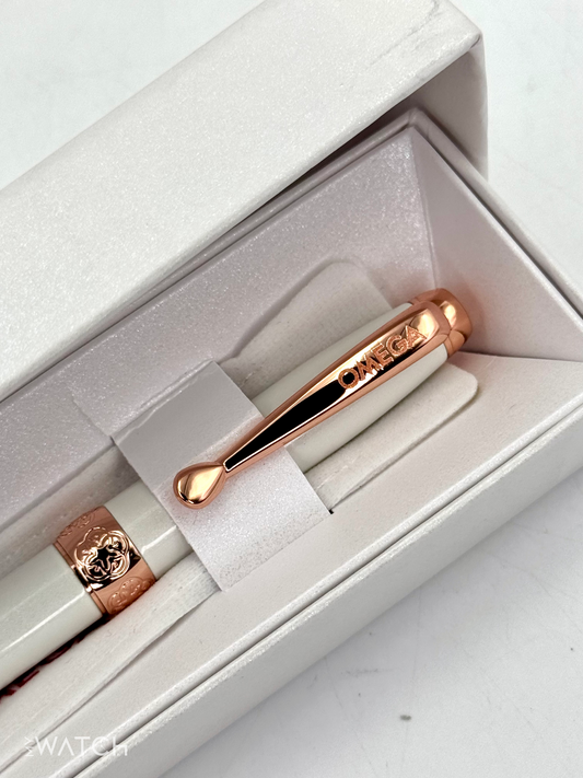 BRAND NEW OMEGA Ballpoint Pen White with Box - MyWatchLLC