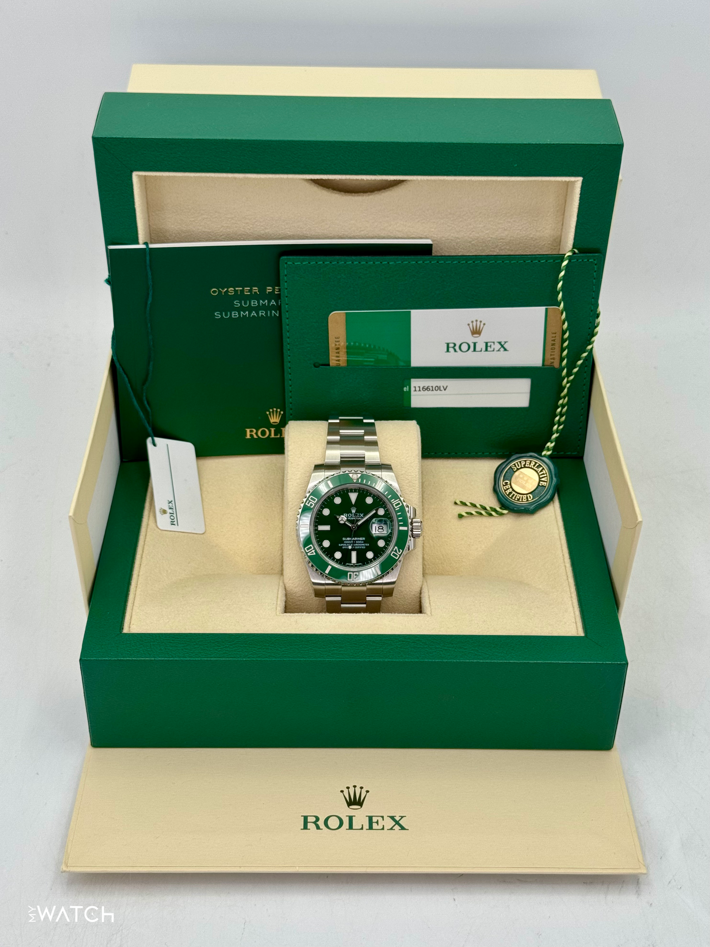 2017 Rolex Submariner "Hulk" 40mm 116610LV Green Dial - MyWatchLLC