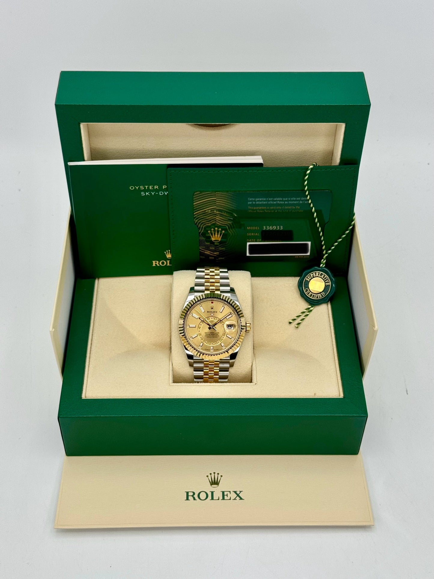 NEW 2024 Rolex Sky-Dweller 42mm 336933 Jubilee Champagne Dial - MyWatchLLC