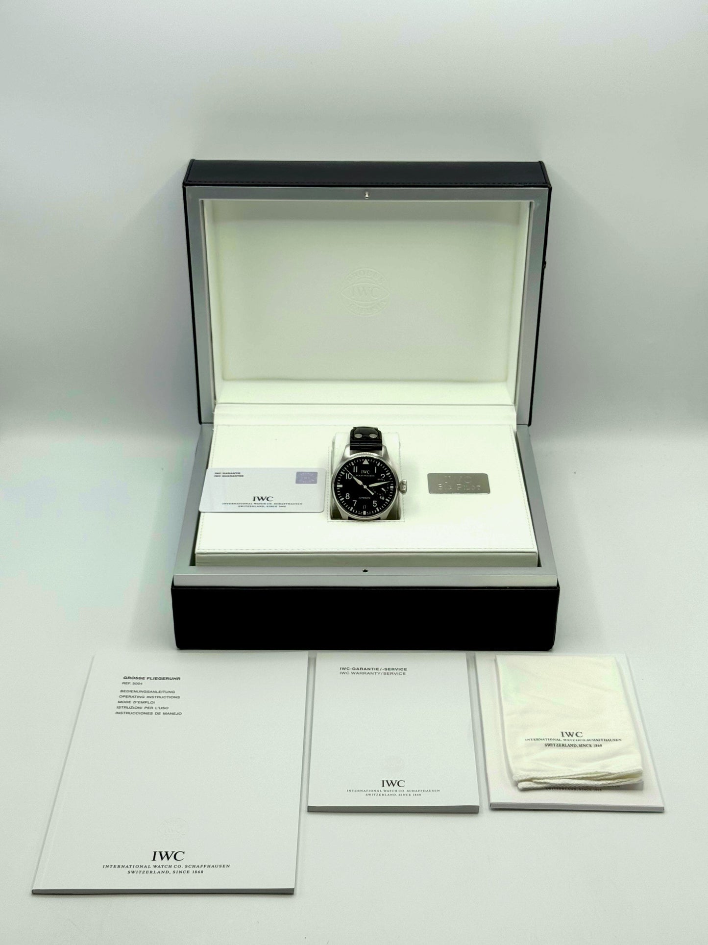 2010 IWC Big Pilot 46mm IW500401 Stainless Steel Black Dial - MyWatchLLC