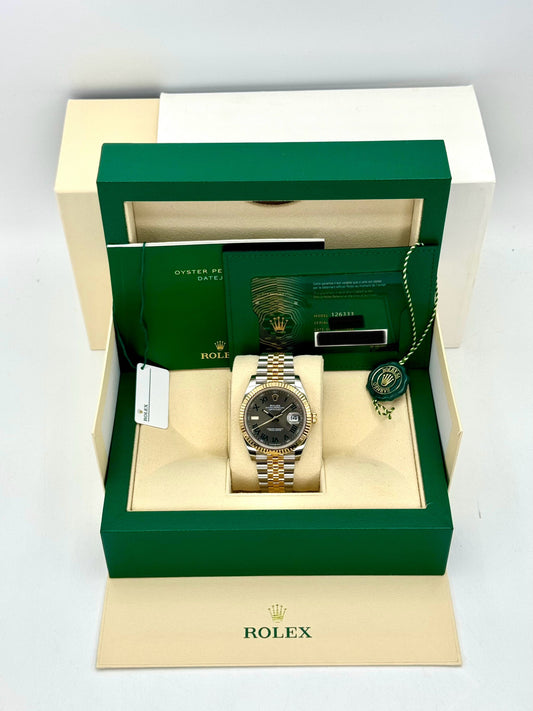 NEW 2024 Rolex Datejust 41mm 126333 Two-Tone Jubilee Wimbledon Dial - MyWatchLLC