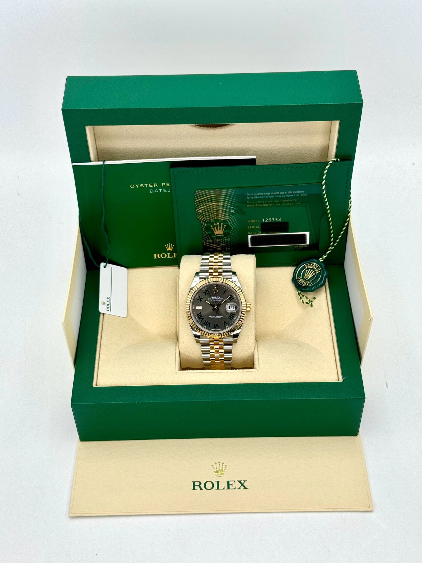 NEW 2024 Rolex Datejust 41mm 126333 Two-Tone Jubilee Wimbledon Dial - MyWatchLLC