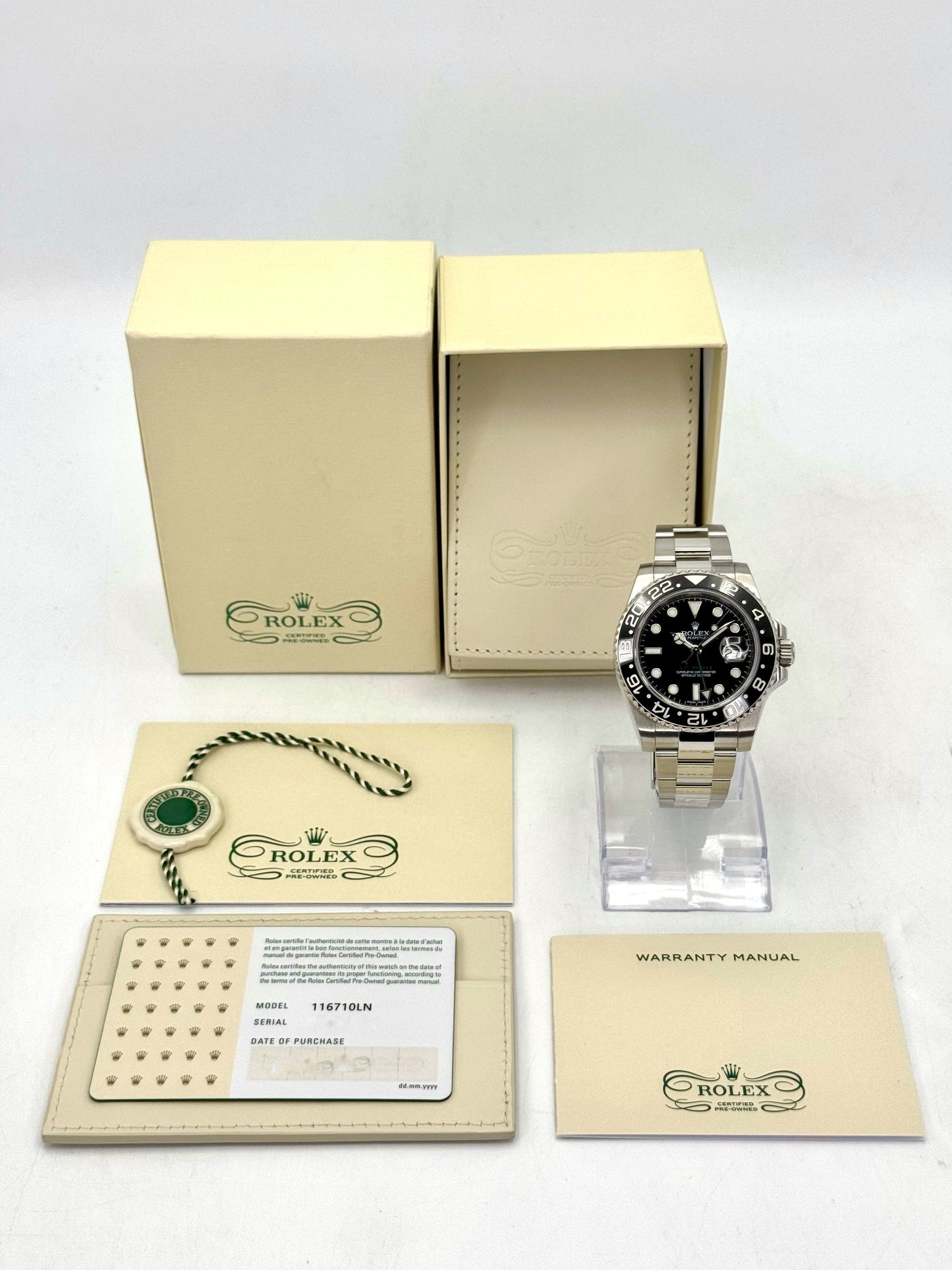 2024 CPO Rolex GMT-Master II 40mm 116710LN Black Dial - MyWatchLLC