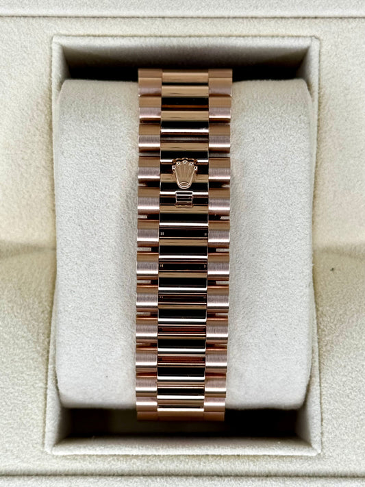 NEW Rolex Day-Date 40mm 228235 Rose Gold Chocolate Baguette Dial - MyWatchLLC