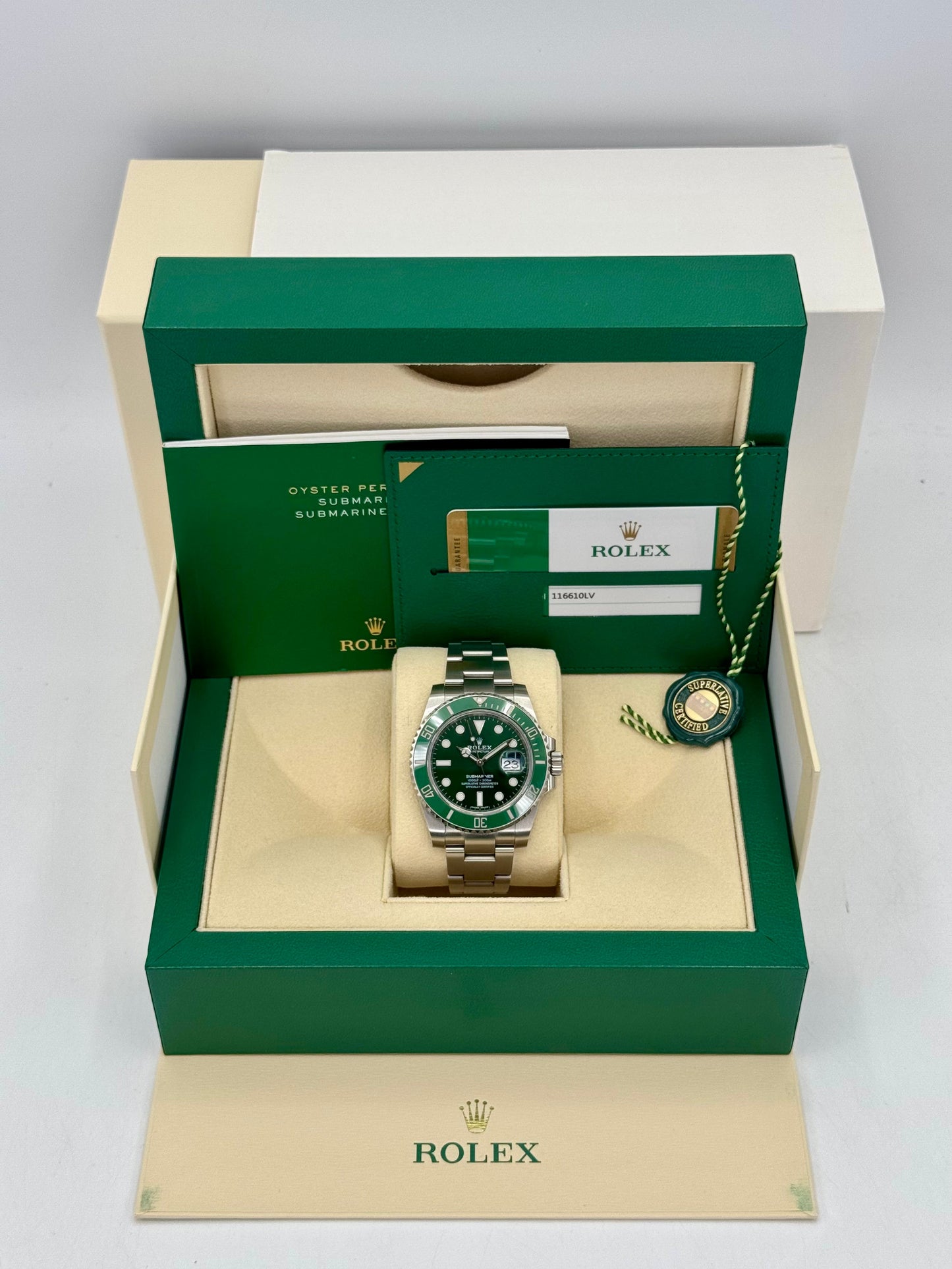 2019 Rolex Submariner “Hulkâ€?40mm 116610LV Green Dial - MyWatchLLC