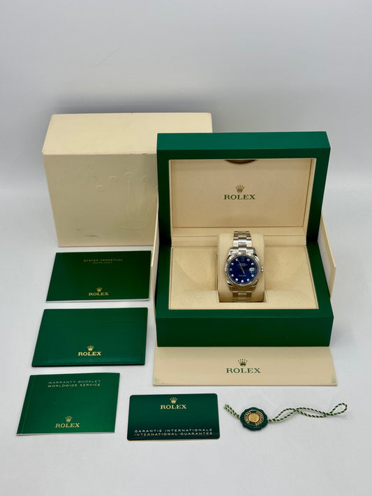 2021 Rolex Datejust 41mm 126334 Stainless Steel Oyster Blue Diamond Dial - MyWatchLLC