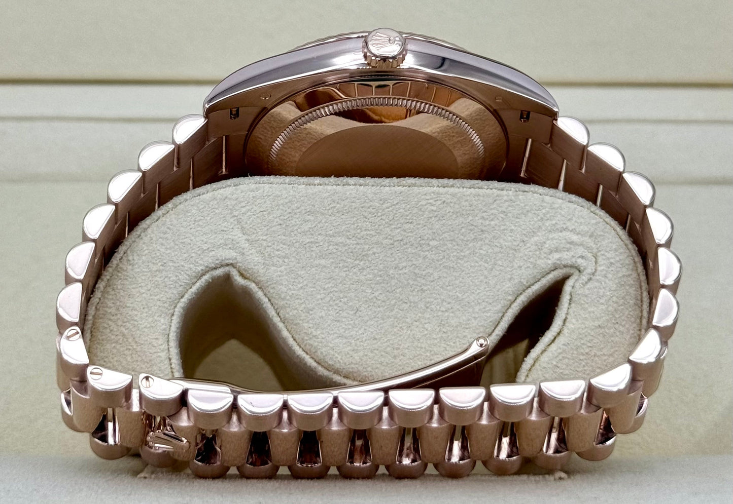 2019 Rolex Day-Date 40mm 228235 Presidential Rose Gold Olive Dial - MyWatchLLC