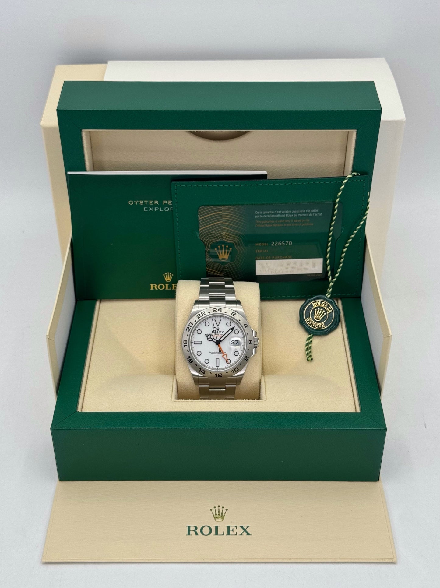 2022 Rolex Explorer II 42mm 226570 Polar White Dial - MyWatchLLC