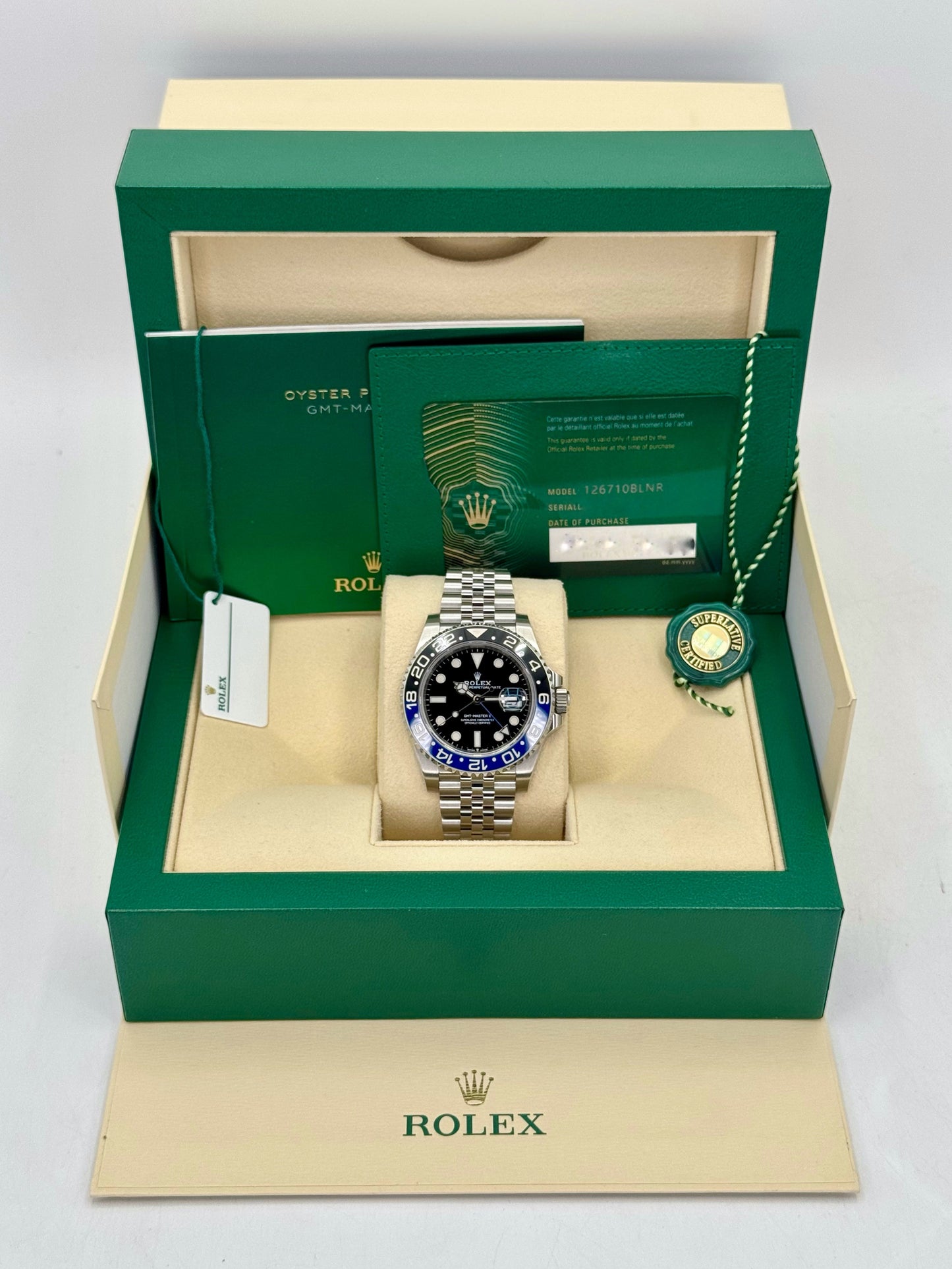 2020 Rolex GMT-Master II "Batgirl" 40mm 126710BLNR Jubilee - MyWatchLLC