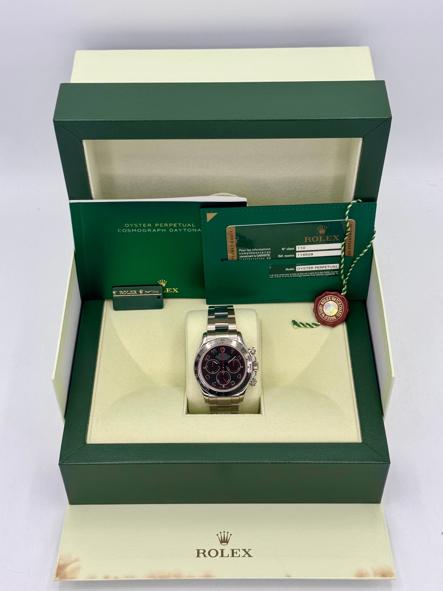 2010 Rolex Daytona 40mm 116509 White Gold Grey Arabic Racing Dial - MyWatchLLC